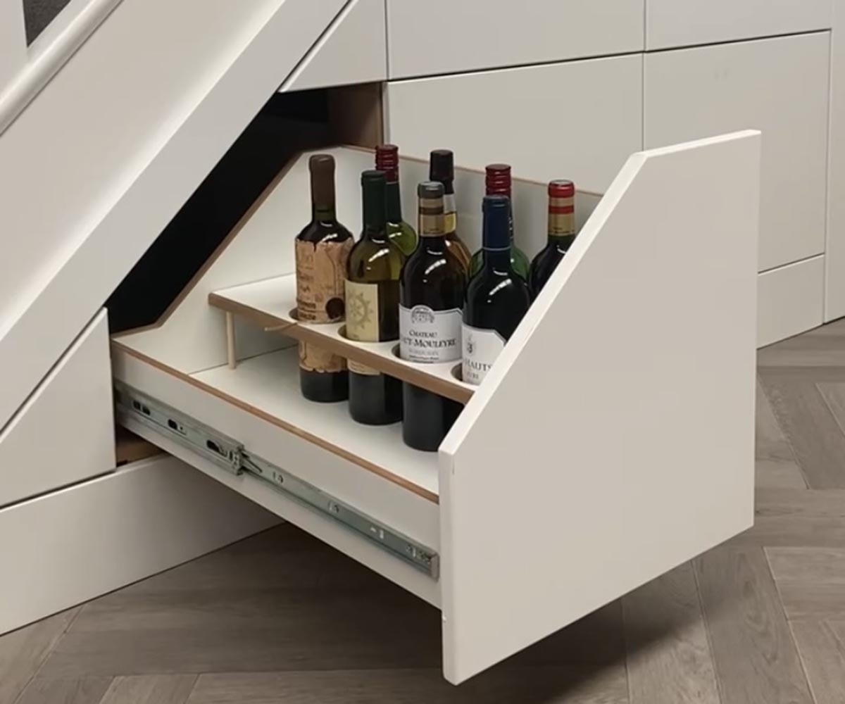 Wine Rack with bottles